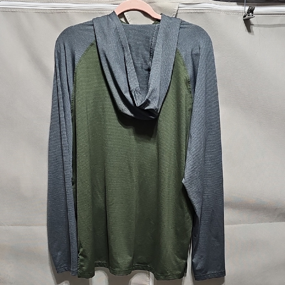 Green and Gray Men's Hoodie Shirt - Picture 3 of 3